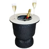 cootab cooler table 3-in-1 Loungetisch mit Acryl-Kühler - Schwarz/Champagner