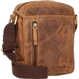 GREENBURRY Vintage Umhängetasche Leder 18 cm brown