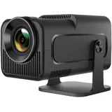 Mini Projektor, Beamer 4K, Full HD 1080P Beamer, Tragbarer Video Projektor, Beamer Outdoor, Smart WiFi-6 Bluetooth Beamer Projektor, Auto Trapezkorrektur (#A Schwarz)