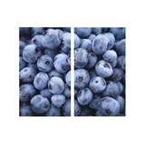 wall-art Herd-Abdeckplatte »Herdabdeckplatte Blaubeeren«, (Set, 2 tlg.), blau