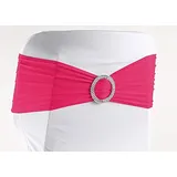 eventkauf Stuhlschleife Stretch Schleifenbänder Schleifen für Stuhlhussen (Pink)