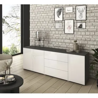 INOSIGN Sideboard »PARIS«, (1 St.), Moderne 190cm breite grifflose Kommode, vielseitig einsetzbar