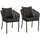 Proregal Gartenstuhl 75 x 55 x 55 cm anthrazit 2 St.