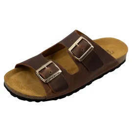 CAMEL ACTIVE Damen Leder Pantolette mit Korkfußbett Braun, 41