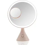 Beautifect Glow Nude Kosmetikspiegel mit Lichtern und Vergrößerungsspiegel, 3 Farbumgebungen und fortschrittlicher CRI 95+ Technologie für tägliches Make-up und Hautpflege