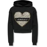 KIDS ONLY Kapuzensweatshirt "KOGCOOPER LIFE HEART LS HOODIE SWT NOOS", Mädchen, Gr.