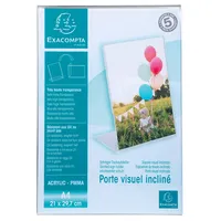 Exacompta 30x Tischaufsteller A4 Hochformat/Querformat Kristall
