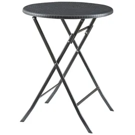 [en.casa] Mark Klapptisch Ø 60 x 74 cm Schwarz