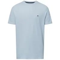 Fynch Hatton T-Shirt mit Logo-Stitching, Hellblau, L