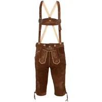 Steigenhöfer Manufaktur Trachtenlederhose Lederhose Herren Tracht Kniebund - Reinhold - 100% Rindsleder (Inklusive verstellbarer Träger) Traditionelle Echtlederhose - Ideal für Dein Oktoberfest Herren Outfit braun 48