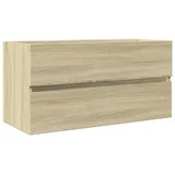 vidaXL Waschbeckenunterschrank Sonoma-Eiche 90x38,5x45cm Holzwerkstoff