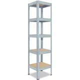 shelfplaza 180x30x30cm PROFI Schwerlastregal in verzinkt mit 5 Böden und 200 kg Traglast pro Boden