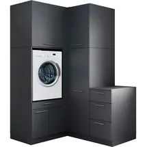 laundreezy Mehrzweckschrank-Set 150 x 238 x 68 cm Grau