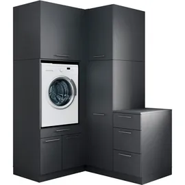 laundreezy Mehrzweckschrank-Set 150 x 238 x 68 cm Grau
