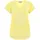 Zwillingsherz T-Shirt "Positive Mind" V-Ausschnitt, Kurzarm, Used-Look, Baumwolle, ausgefranste Kanten gelb S/M (36/38)