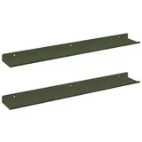 vidaXL Wandregal 60 x 9 x 2,5 cm Olive Grün