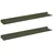 vidaXL Schwebendes Regal 2 Stk Stahl Olive Grün 60 x 9 x 2,5 cm