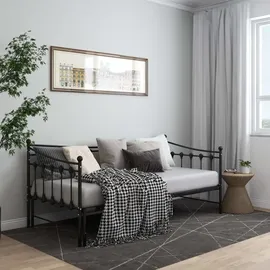 vidaXL Ausziehsofa 90 x 200 cm Schwarz
