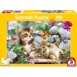 Schmidt Spiele Puzzle 150 Teile Kinder Puzzle Verspielte Katzenbabys 56468, Puzzleteile