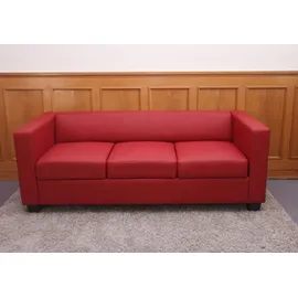 MCW 3-2-1 Couchgarnitur Lille ~ Leder, rot