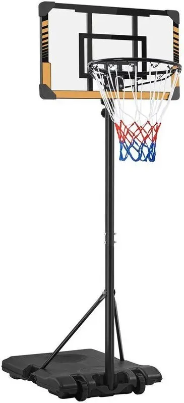 Yaheetech Portabler Basketballkorb mit Höhenverstellung 7′-8′ für Kinder von 4 bis 10 Jahren, 28