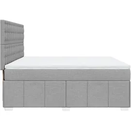 vidaXL Boxspringbett 180 x 200 cm Hellgrau