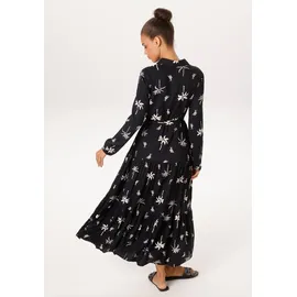 Aniston CASUAL Maxikleid mit Palmen bedruckt Schwarz/Beige 44