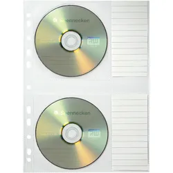 Soennecken CD/DVD Hülle 1612 für 2 CDs transparent 5 Stück