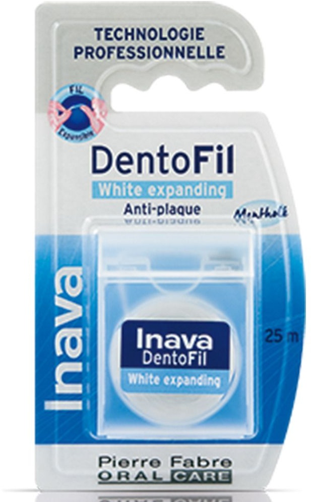 Inava Dentofil fil dentaire ciré white expanding 25 m Fil dentaire