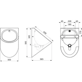 Delabie DELTA Urinal (1.4301)