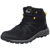 Jack Wolfskin Woodland 2 Texapore Mid M Sneaker, Black/Burly Yellow Xt, 40.5 EU