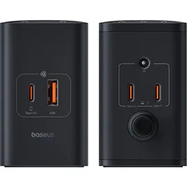 Baseus GaN 3x USB-C USB DC, 240W Smart-Desktop-Schnellladegerät – Schwarz