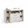 livinity® Wickelkommode Torino Weiß/Goldkraft Eiche mit 3 Schubladen