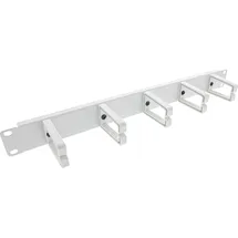 InLine InLine® 19" Kabelführungspanel, 5 Kunststoffbügel, RAL 7035, grau