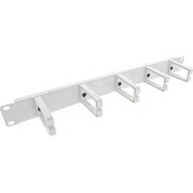 InLine InLine® 19" Kabelführungspanel, 5 Kunststoffbügel, RAL 7035, grau