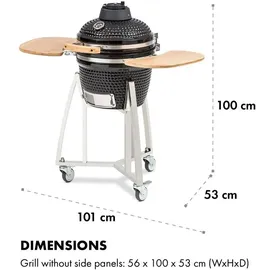 Klarstein Holzkohlegrill Queensize Kamado-Grill schwarz