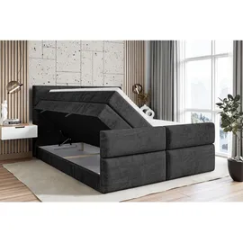 altdecor Boxspringbett BOXI3-Z KING 160 x 200 cm H3/H4 Schwarz