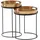 FineBuy Couchtisch FB30296 Metall rund 2er Set