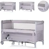 Chipolino Reisebett Relax 2 Ebenen, Vorderseite absenkbar, Seiteneingang, Tasche, violett