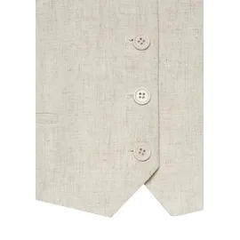 LASCANA Anzugweste LASCANA, Damen, Gr. 38, beige (sand), Web, Obermaterial: 85% Viskose, 15% Leinen.