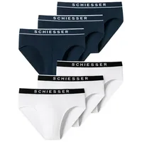 SCHIESSER Rioslip unifarben blau/weiß M 6er Pack