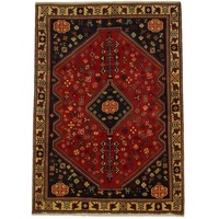Orientteppich Perserteppich Gabbeh 165 x 118 cm, Borento, rechteckig, Handgeknüpft rot