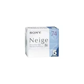 5 Sony Mini Disc Neige Sony MD 74 Minute blanko MiniDisc