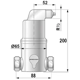 Spirotech Mikro-Luftblasenabscheider SpiroVent 1,25 Zoll