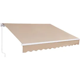 Vevor Einziehbare Markise 304,8 x 243,84 cm beige/braun