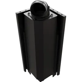 Kratki Kamineinsatz MBN Links 10kW Stahl Schwarz/Abdeckplatte Glas