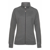 bench. loungewear Sweatjacke Damen anthrazit-meliert-schwarz Gr.44/46