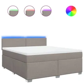 vidaXL Boxspringbett 180 x 200 cm Taupe