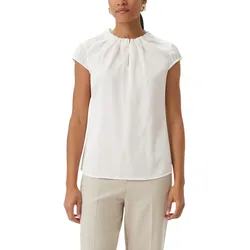 Satinbluse, mit Raffung, Gr. 36, white, , 27525900-36