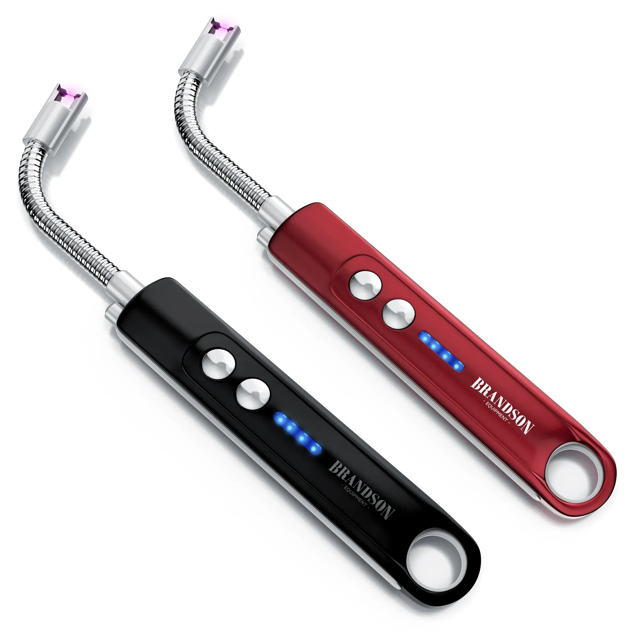 USB Lichtbogen Stabfeuerzeug 2er-Set Schwarz/Rot